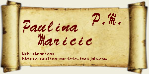 Paulina Maričić vizit kartica